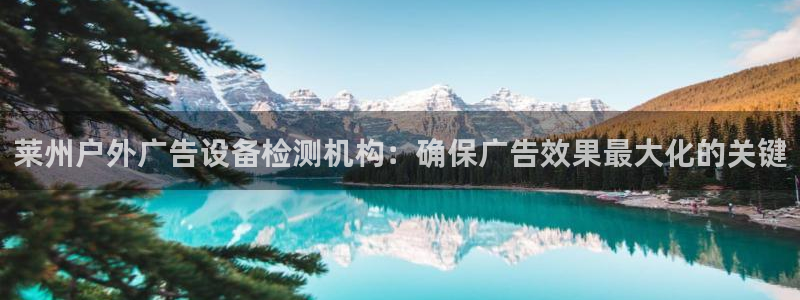 杏宇平台总代理电话：莱州户外广告设备检测机构：确保广告效果最大化的关键