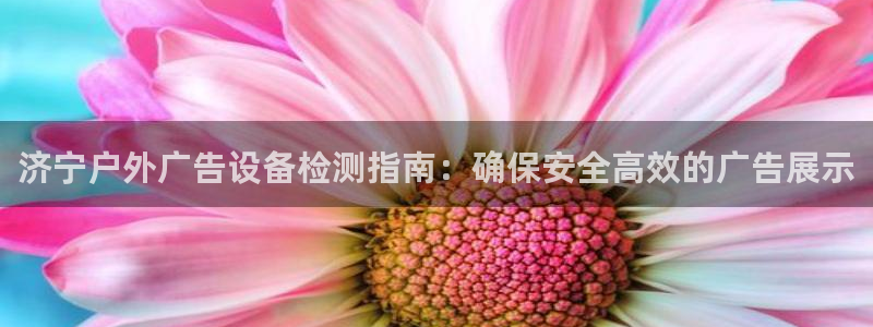 杏宇平台怎么样：济宁户外广告设备检测指南：确保安全高效的广告展示