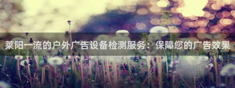 杏宇平台怎么样：莱阳一流的户外广告设备检测服务：保障您的广告效果
