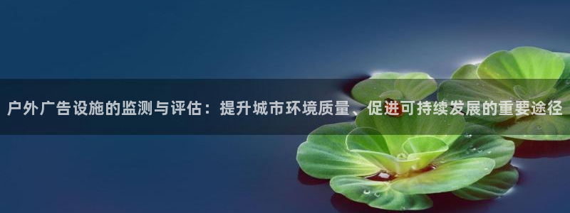 杏宇平台代理多少钱一个：户外广告设施的监测与评估：提升城市环境质量、促进可持续发展的重要途径