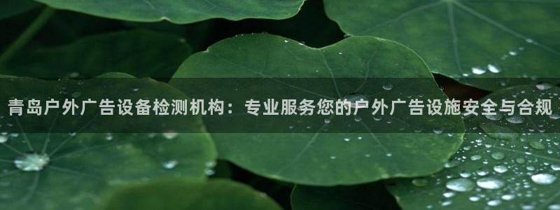 杏宇平台代理：青岛户外广告设备检测机构：