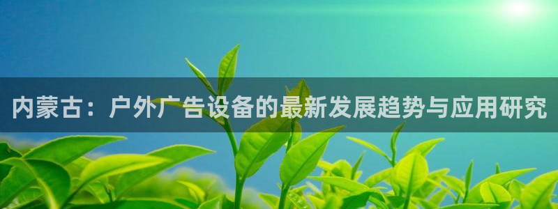 杏宇平台好吗：内蒙古：户外广告设备的最新发展趋势与应用研究