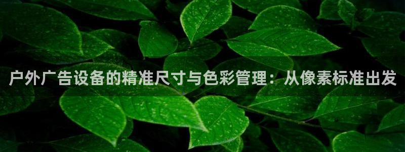 杏宇平台主管：户外广告设备的精准尺寸与色彩管理：从像素标准出发