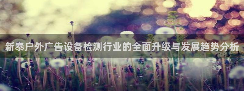 杏宇平台登录方法：新泰户外广告设备检测行
