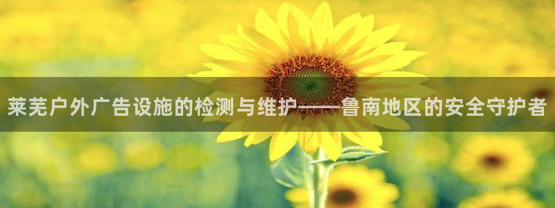 杏宇平台注册地址在哪里：莱芜户外广告设施的检测与维护——鲁南地区的安全守护者