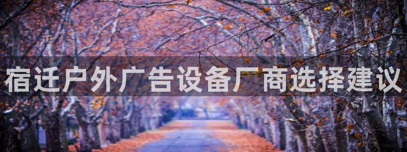 杏宇平台官网注册：宿迁户外广告设备厂商选